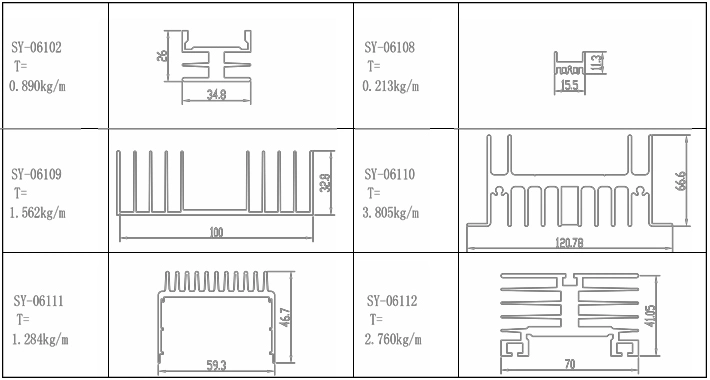 CNC Machining Parts Heatsink Hardware Aluminum Anodized Extruded Heat Sink